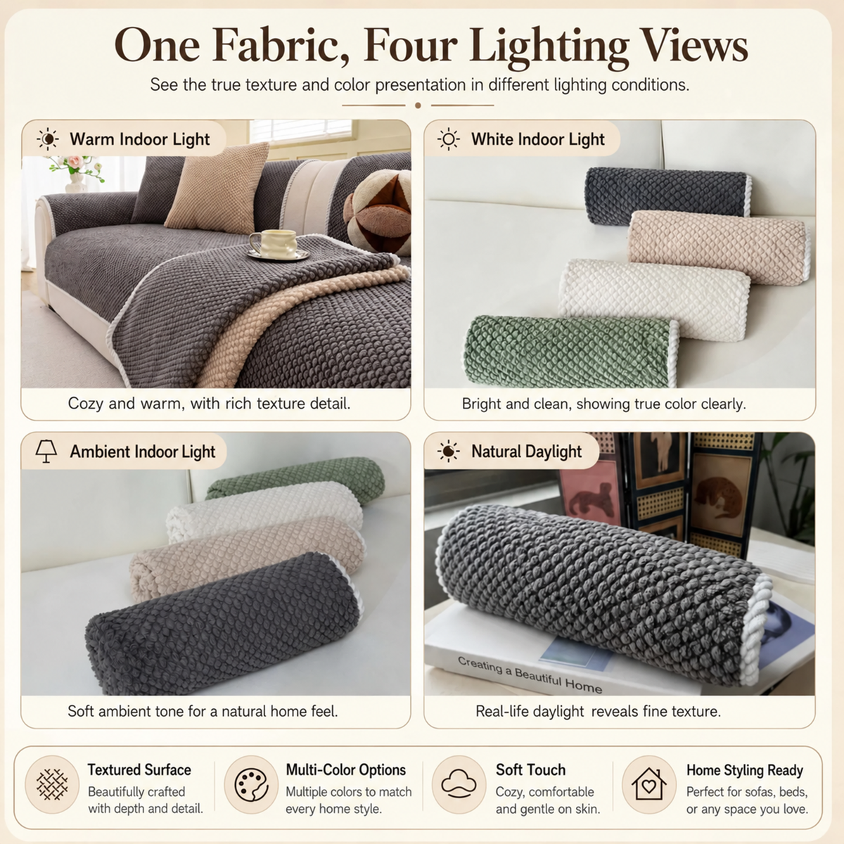Soft Modular Sofa Cover – Non-Slip, Washable & Easy to Mix