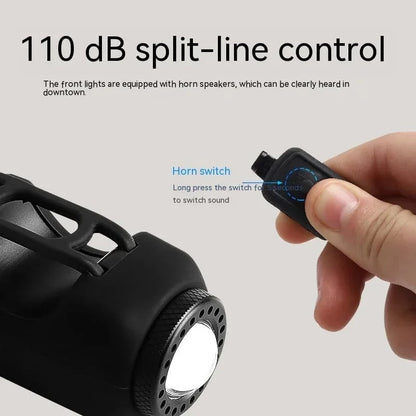 🚲 Rechargeable Bike Electronic Horn & Wide-Beam Front Light | Bicycle Safety Alarm & Headlight