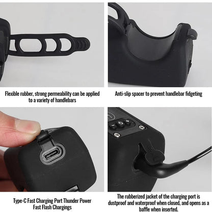 🚲 Rechargeable Bike Electronic Horn & Wide-Beam Front Light | Bicycle Safety Alarm & Headlight