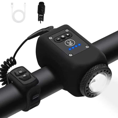 🚲 Rechargeable Bike Electronic Horn & Wide-Beam Front Light | Bicycle Safety Alarm & Headlight