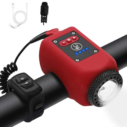 🚲 Rechargeable Bike Electronic Horn & Wide-Beam Front Light | Bicycle Safety Alarm & Headlight