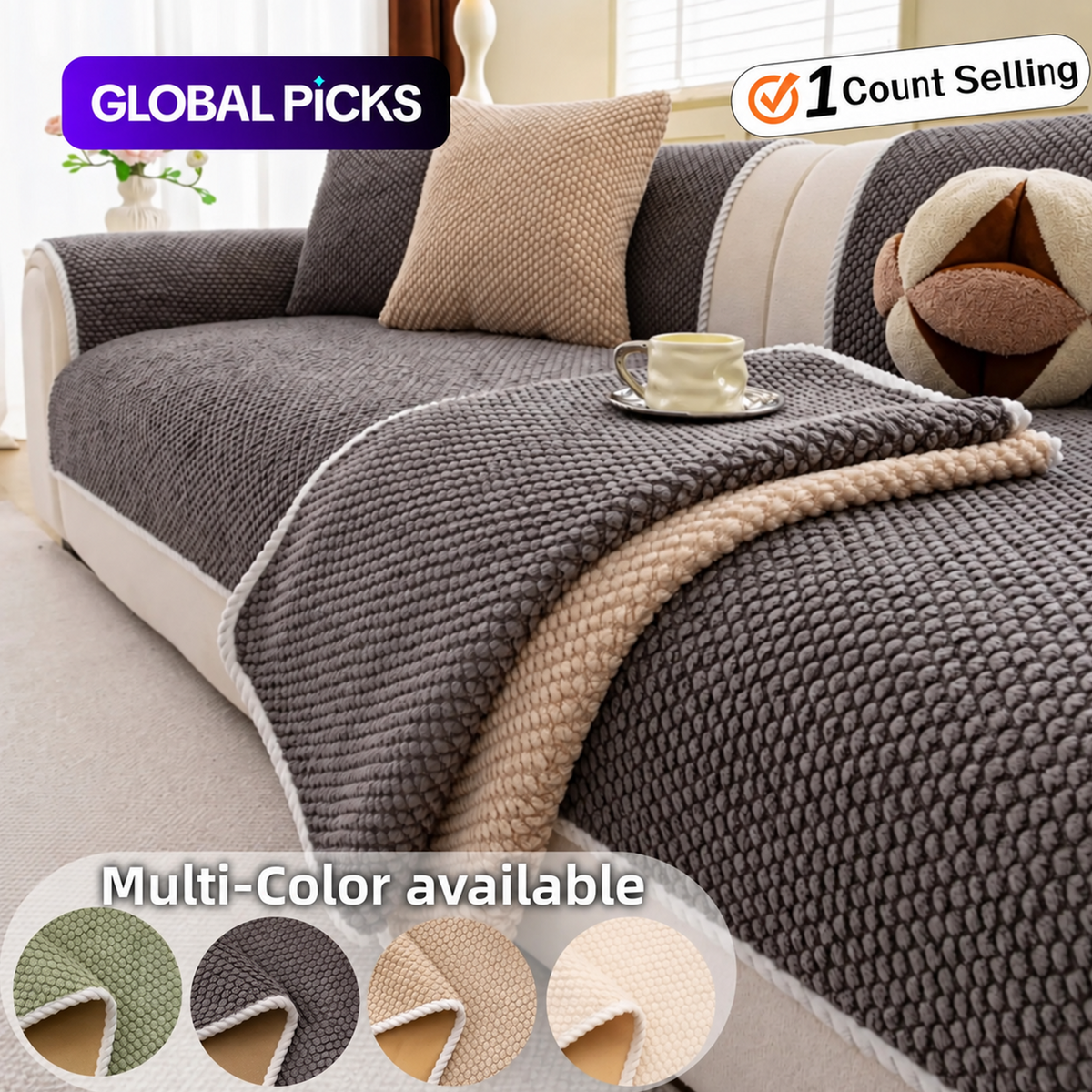Soft Modular Sofa Cover – Non-Slip, Washable & Easy to Mix