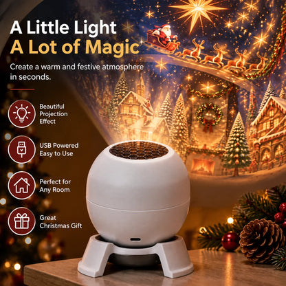 🎄 Magical Christmas Projection Night Light – Enchanting Holiday Room Projector & Festive Christmas Décor ✨
