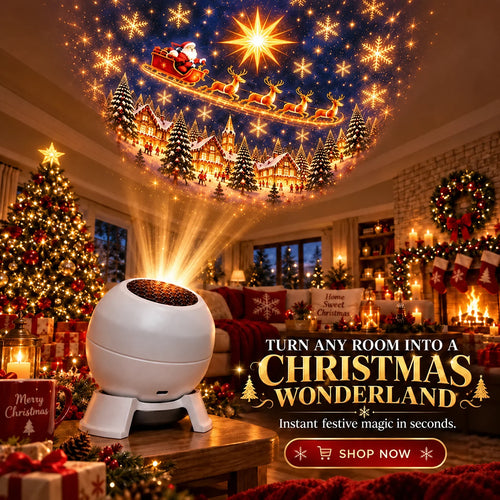 🎄 Magical Christmas Projection Night Light – Enchanting Holiday Room Projector & Festive Christmas Décor ✨
