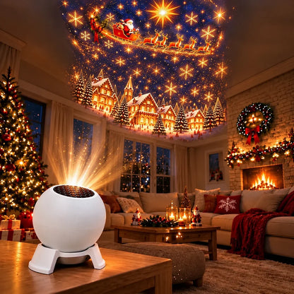 🎄 Magical Christmas Projection Night Light – Enchanting Holiday Room Projector & Festive Christmas Décor ✨