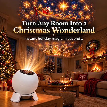 🎄 Magical Christmas Projection Night Light – Enchanting Holiday Room Projector & Festive Christmas Décor ✨