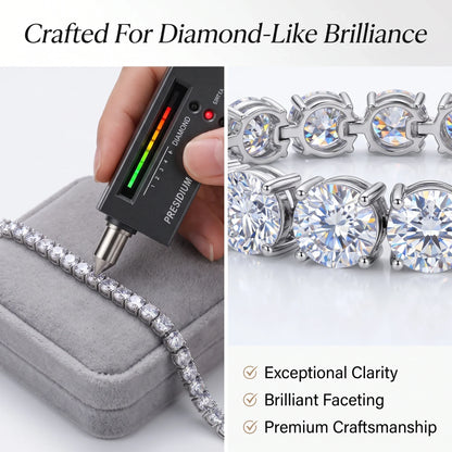 ✨ Last Day 90% OFF – 4mm D-Color Moissanite Tennis Bracelet | 14K Gold Plated Sparkle with Double Safety Clasp