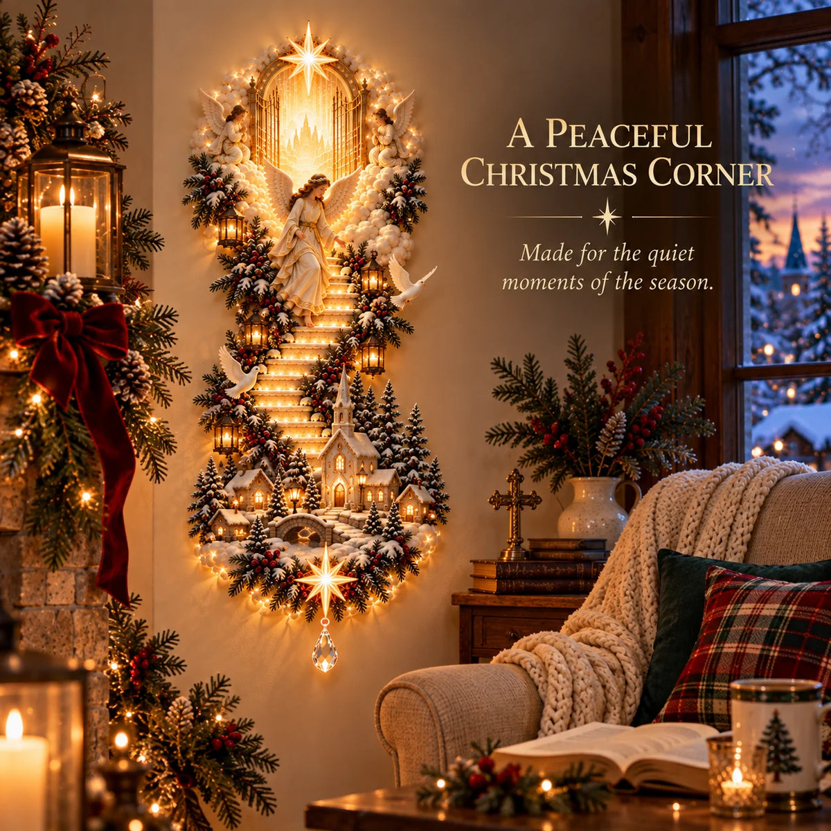 ✝️✨ Jesus Light of Heaven – LED Christmas Wall Hanging | 60% OFF 🎄