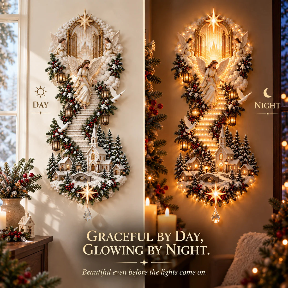 ✝️✨ Jesus Light of Heaven – LED Christmas Wall Hanging | 60% OFF 🎄