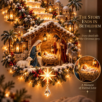 ✝️✨ Jesus Light of Heaven – LED Christmas Wall Hanging | 60% OFF 🎄