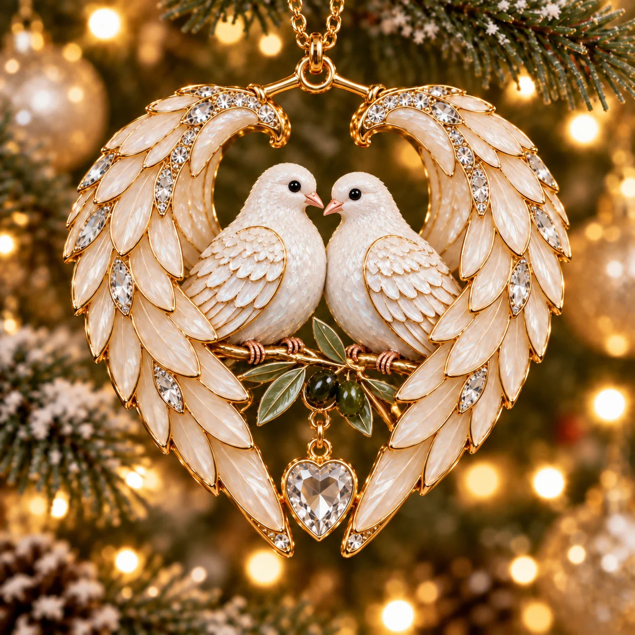 Dove Pair & Olive Branch 🕊️