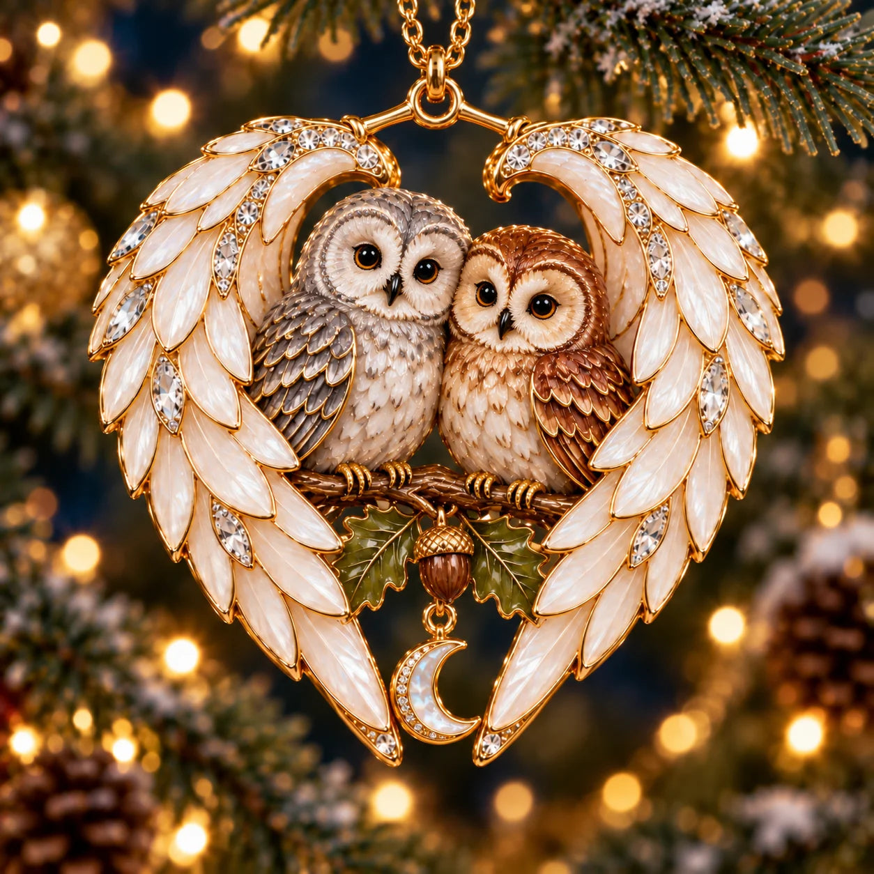 Owl Pair & Acorn 🦉