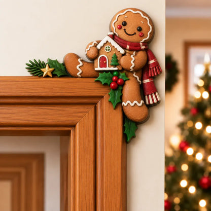 🎅 3D Sculpted Christmas Peekaboo Door Frame Corner Decor