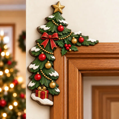 🎅 3D Sculpted Christmas Peekaboo Door Frame Corner Decor