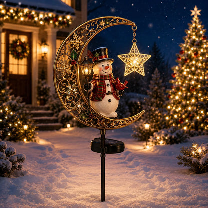 🔥Solar Christmas Crescent Garden Light 🎄✨