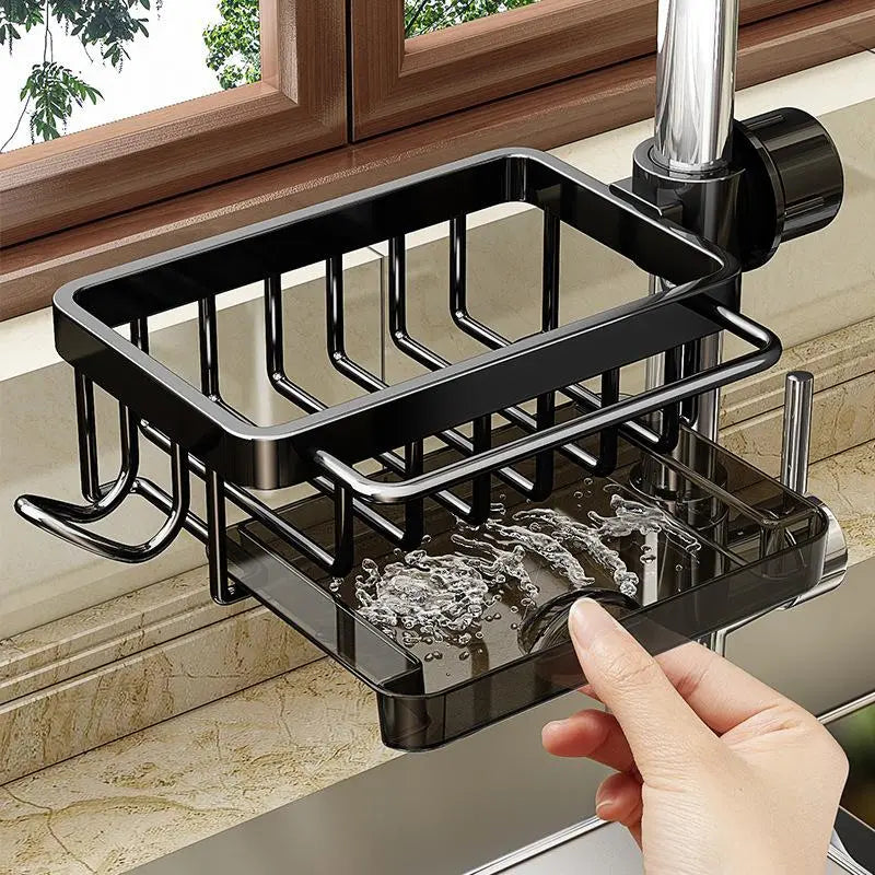 💦Sink Organizer Rack,Hanging Faucet Drain Rack