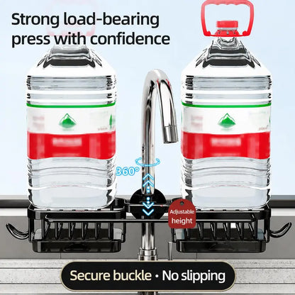 💦Sink Organizer Rack,Hanging Faucet Drain Rack