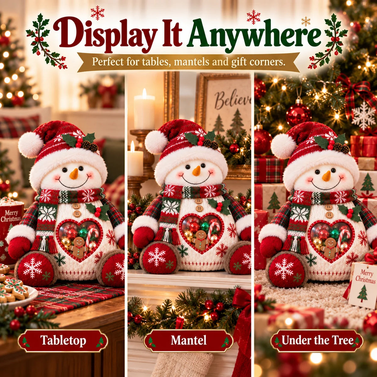⏰LAST DAY 50% OFF 💯🎅 Refillable Christmas Figurine Treat Holder