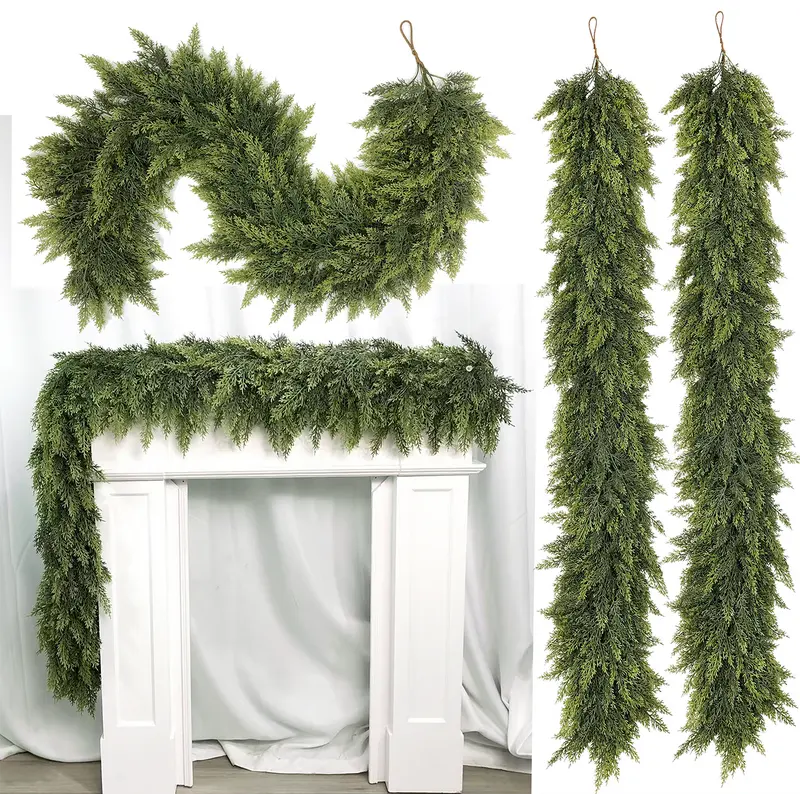 6 FT 2 Pcs Artificial Cedar Garlands
