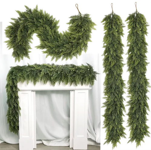 6 FT 2 Pcs Artificial Cedar Garlands
