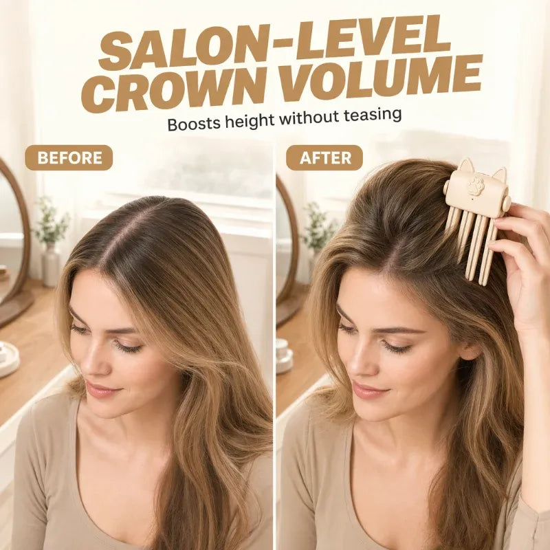 🎉 48K+ Sold 💇 Wireless Heated Root Volumizing Comb – Portable Hair Lifter for Flat & Fine Hair