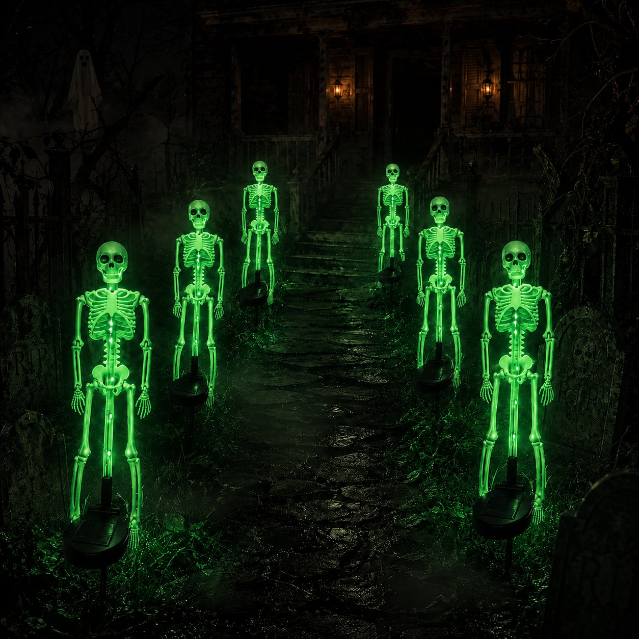 Solar LED Skeleton Yard Stake – Halloween Outdoor Garden Decor