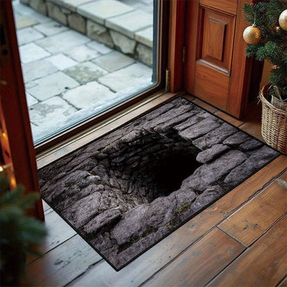 Cross-border visual trap design, durable and easy-to-clean doormat, crystal velvet doormat for home use, entryway mat