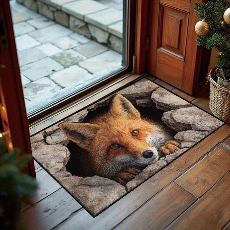 Cross-border visual trap design, durable and easy-to-clean doormat, crystal velvet doormat for home use, entryway mat