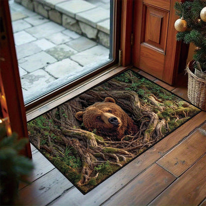Cross-border visual trap design, durable and easy-to-clean doormat, crystal velvet doormat for home use, entryway mat