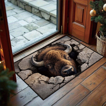 Cross-border visual trap design, durable and easy-to-clean doormat, crystal velvet doormat for home use, entryway mat