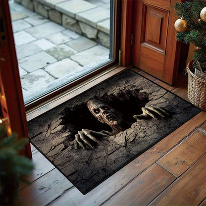 Cross-border visual trap design, durable and easy-to-clean doormat, crystal velvet doormat for home use, entryway mat