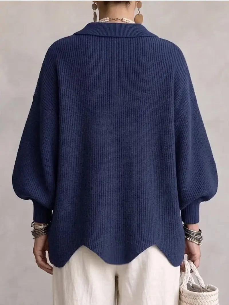 Women's French-Style Oversized Knit Cardigan