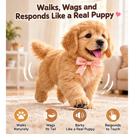 🎄 49% OFF 🐕 Realistic Robotic Golden Retriever Puppy – Interactive Electronic Pet Dog with Lifelike Movements and Adorable Charm