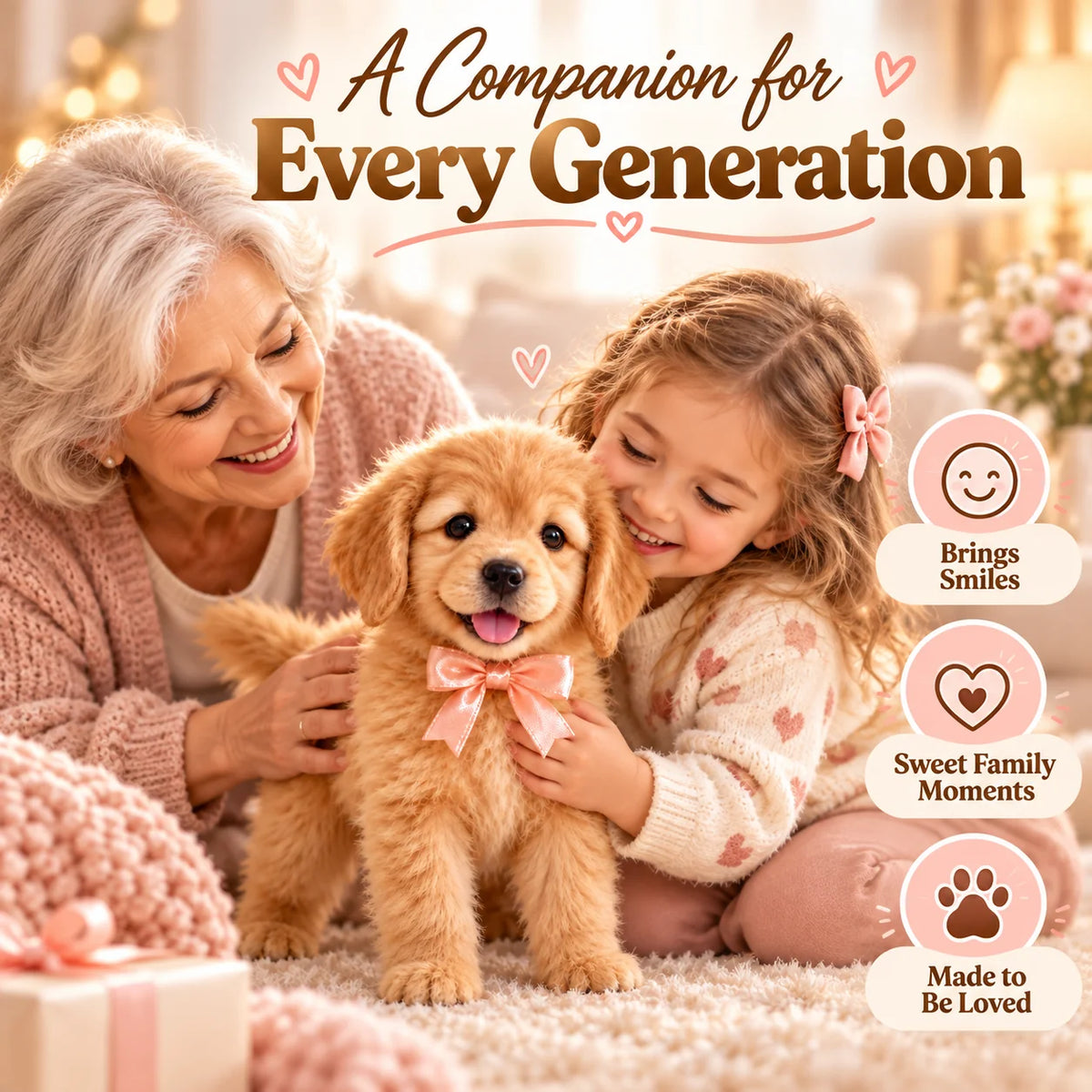 🎄 49% OFF 🐕 Realistic Robotic Golden Retriever Puppy – Interactive Electronic Pet Dog with Lifelike Movements and Adorable Charm
