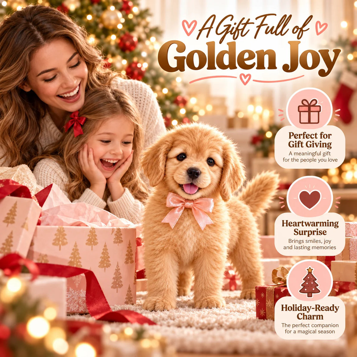 🎄 49% OFF 🐕 Realistic Robotic Golden Retriever Puppy – Interactive Electronic Pet Dog with Lifelike Movements and Adorable Charm