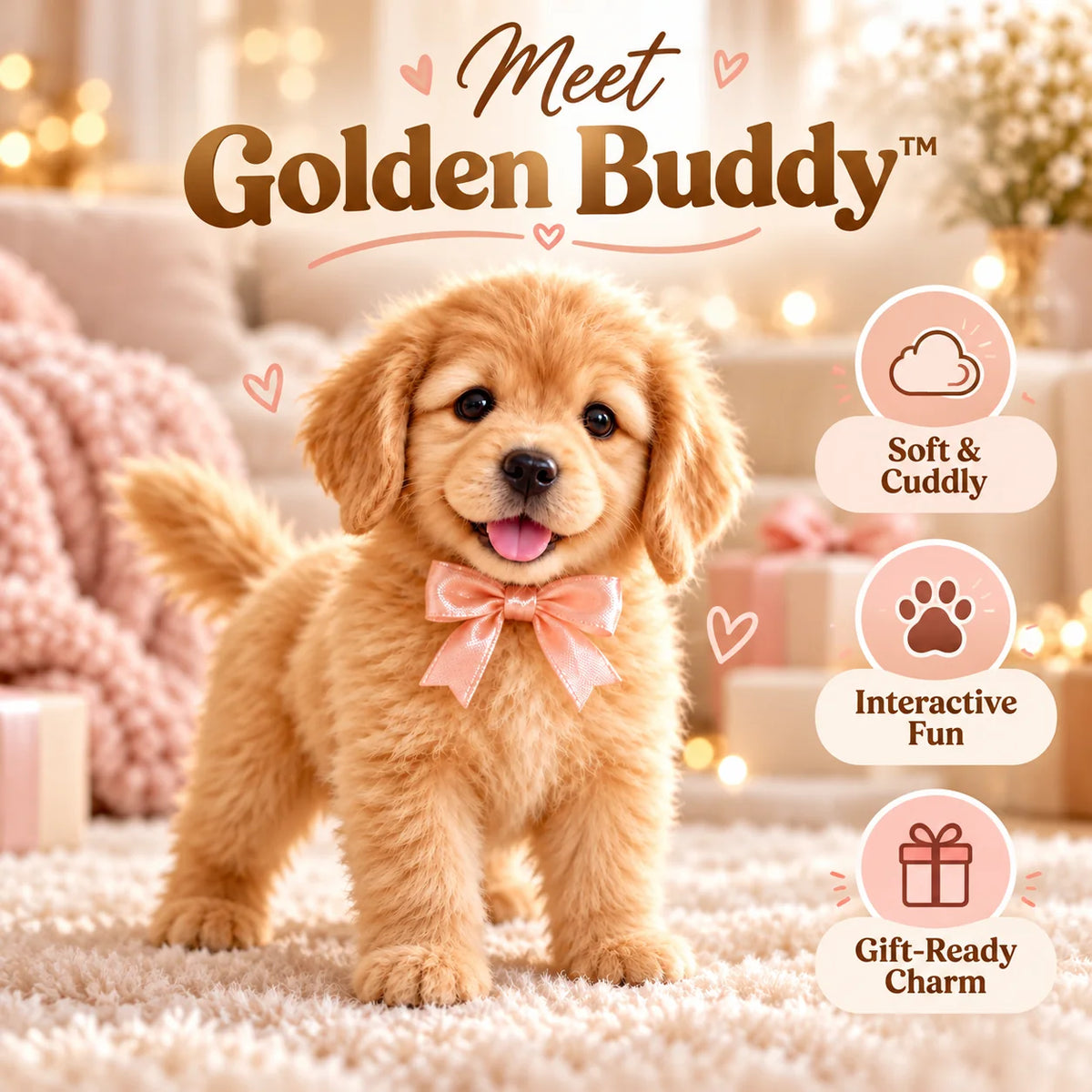 🎄 49% OFF 🐕 Realistic Robotic Golden Retriever Puppy – Interactive Electronic Pet Dog with Lifelike Movements and Adorable Charm