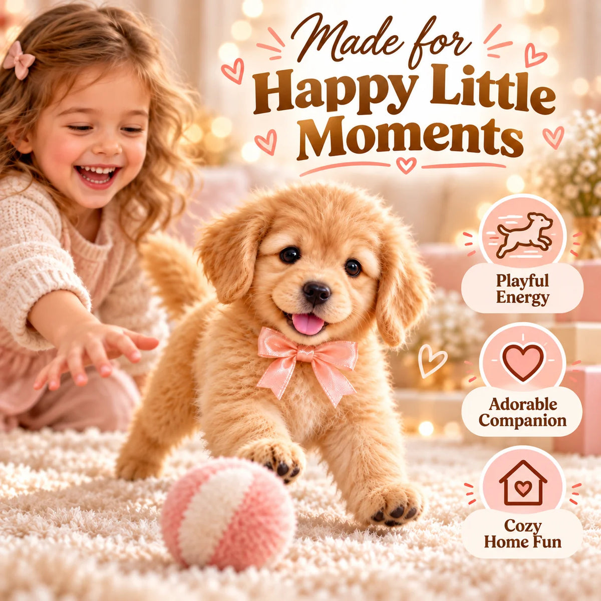 🎄 49% OFF 🐕 Realistic Robotic Golden Retriever Puppy – Interactive Electronic Pet Dog with Lifelike Movements and Adorable Charm