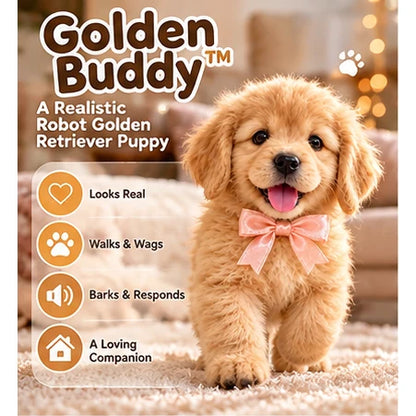 🎄 49% OFF 🐕 Realistic Robotic Golden Retriever Puppy – Interactive Electronic Pet Dog with Lifelike Movements and Adorable Charm
