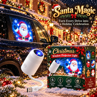 🎅 Christmas Car Projector Lights ✨ Festive Holiday LED Lighting for Your Car