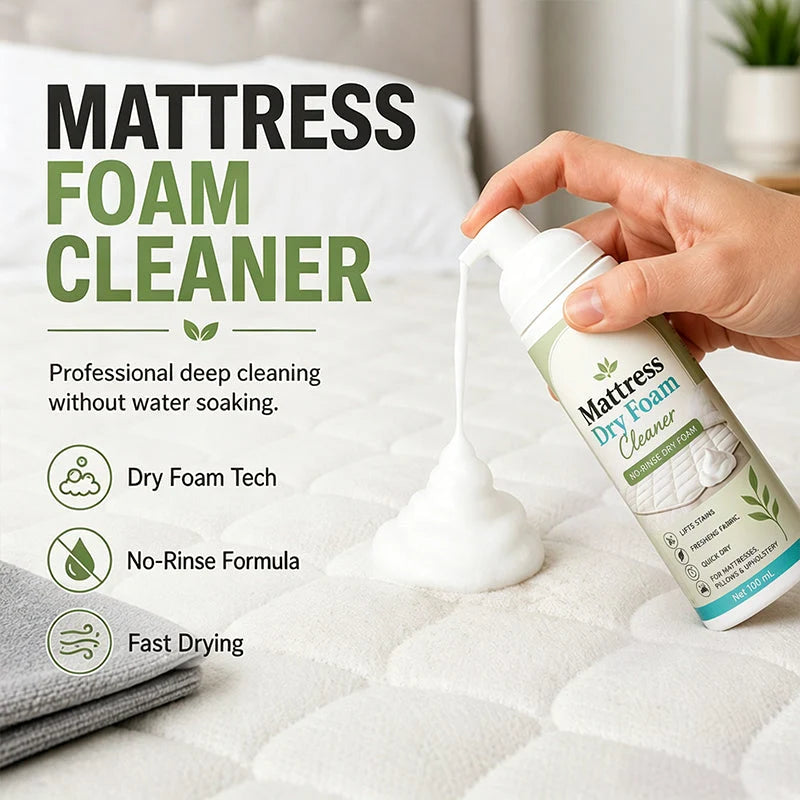 🔥 Last Day 49% OFF – Powerful Foam Cleaner for Mattresses & Upholstery | Deep Clean Without Rinsing 🛏️✨