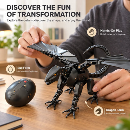 🐉 DragonMorph – Transforming Mechanical Dragon Egg Toy with Folding Wings & Intricate Armor Details 🥚⚙️