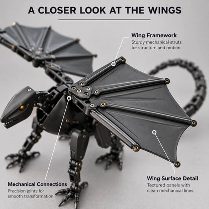 🐉 DragonMorph – Transforming Mechanical Dragon Egg Toy with Folding Wings & Intricate Armor Details 🥚⚙️