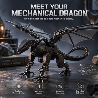 🐉 DragonMorph – Transforming Mechanical Dragon Egg Toy with Folding Wings & Intricate Armor Details 🥚⚙️