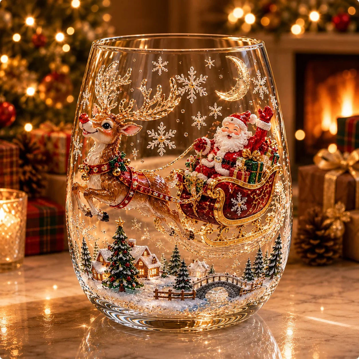 🎄✨ Magical Christmas Glass Cups – Festive Designs & Perfect Holiday Gifts 🎁