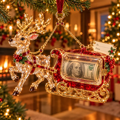 🎄✨2026 Crystal-Style Christmas Money Holder Ornaments – 20 Festive Designs with Gift Tags