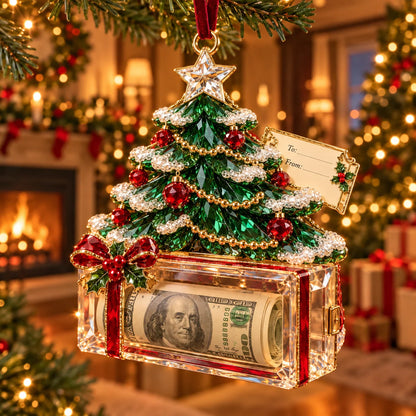 🎄✨2026 Crystal-Style Christmas Money Holder Ornaments – 20 Festive Designs with Gift Tags
