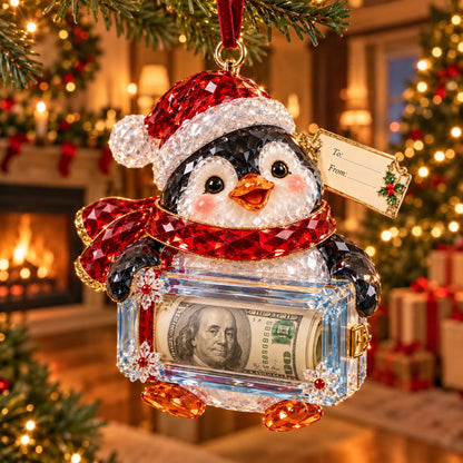 🎄✨2026 Crystal-Style Christmas Money Holder Ornaments – 20 Festive Designs with Gift Tags