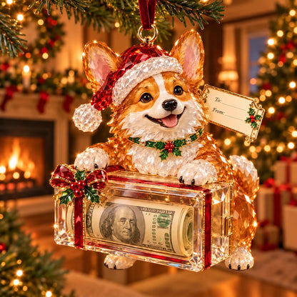 🎄✨2026 Crystal-Style Christmas Money Holder Ornaments – 20 Festive Designs with Gift Tags