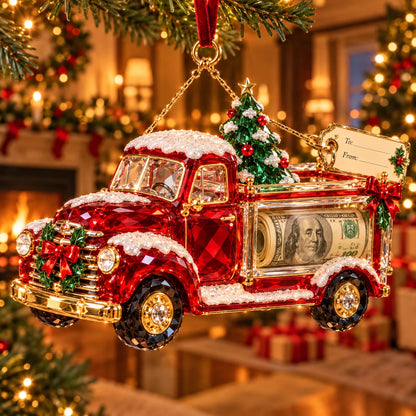 🎄✨2026 Crystal-Style Christmas Money Holder Ornaments – 20 Festive Designs with Gift Tags