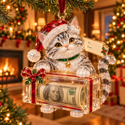 🎄✨2026 Crystal-Style Christmas Money Holder Ornaments – 20 Festive Designs with Gift Tags